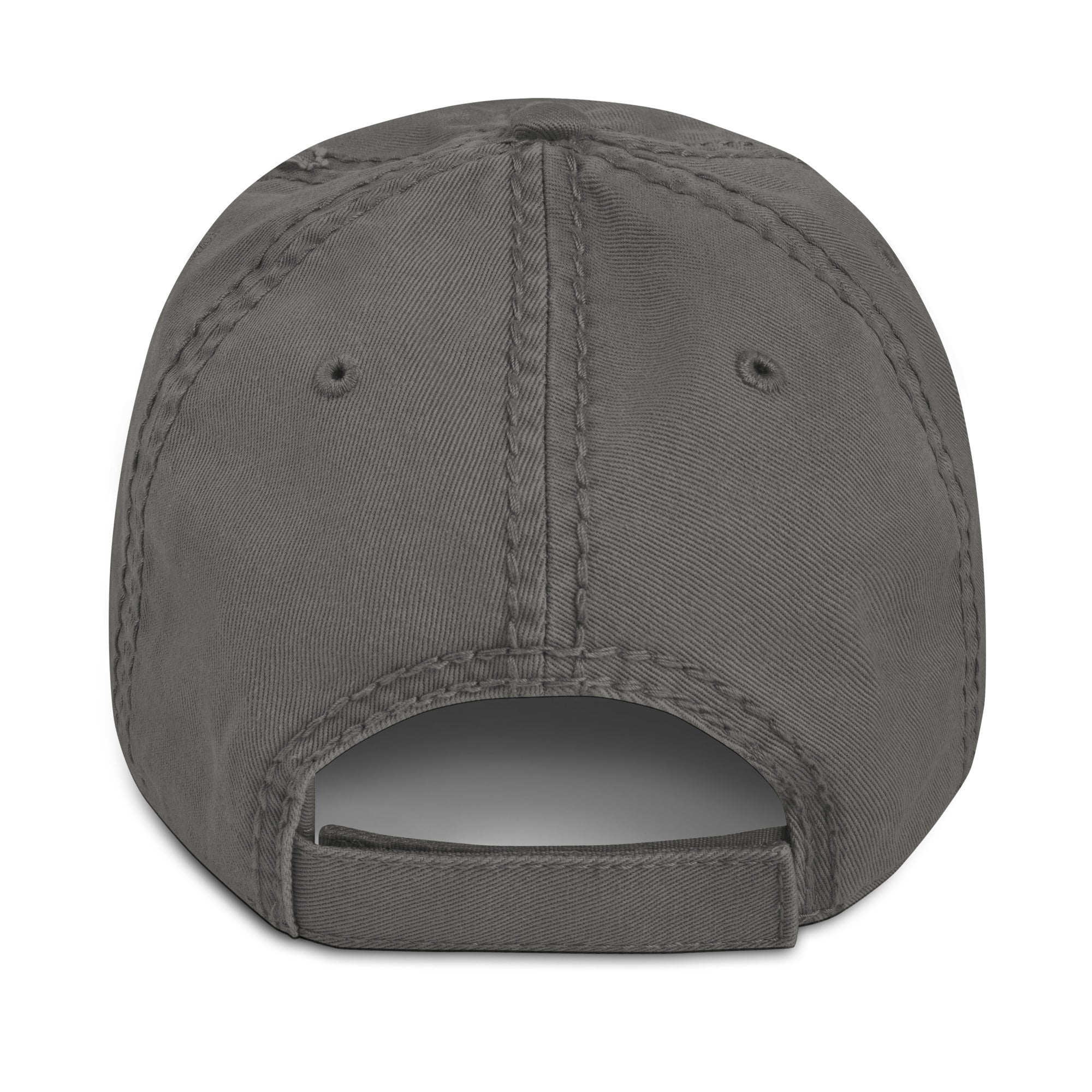 Embroidered Dark Hearts Distressed Hat [Charcoal]