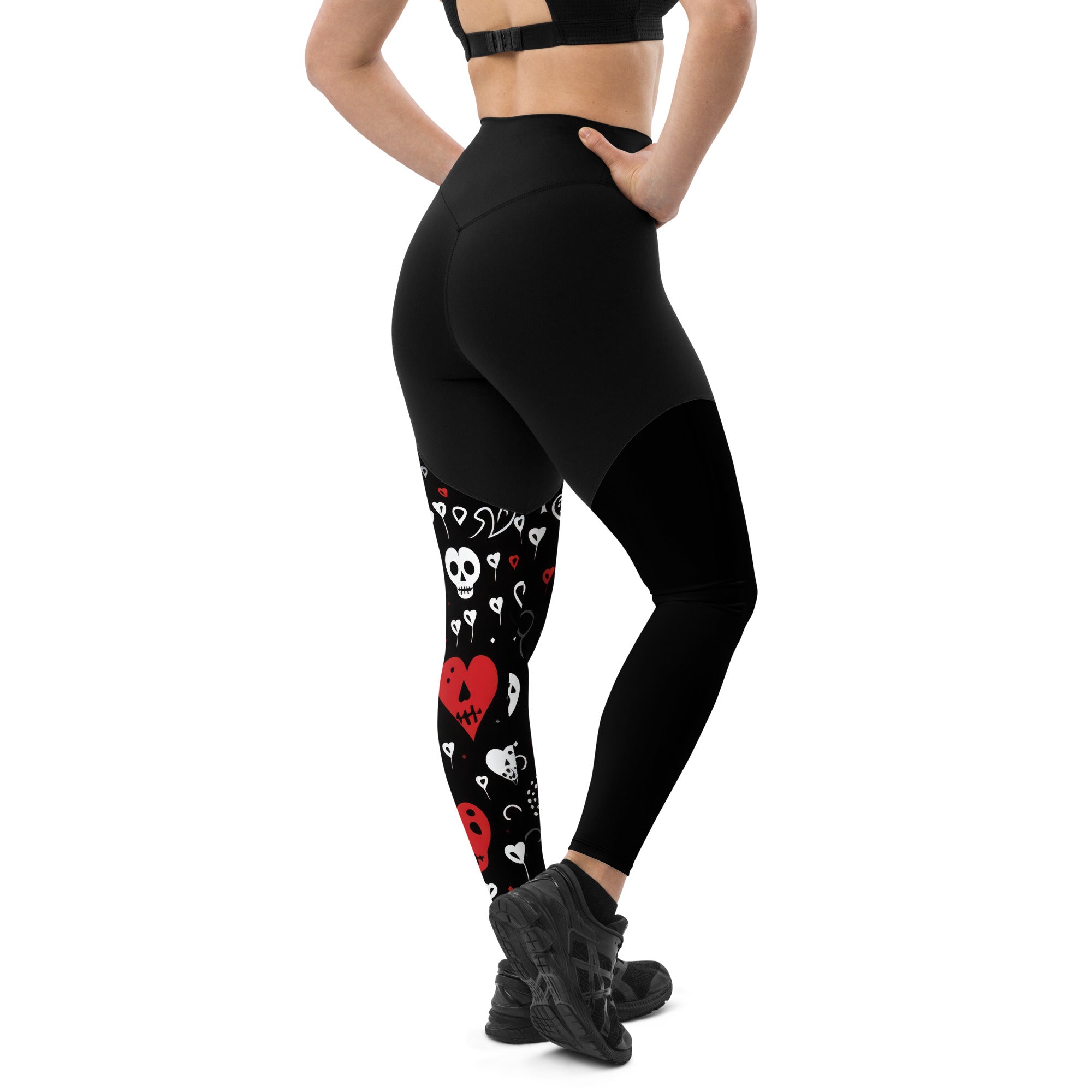 Women's Sports Leggings [Dark Hearts Collection]