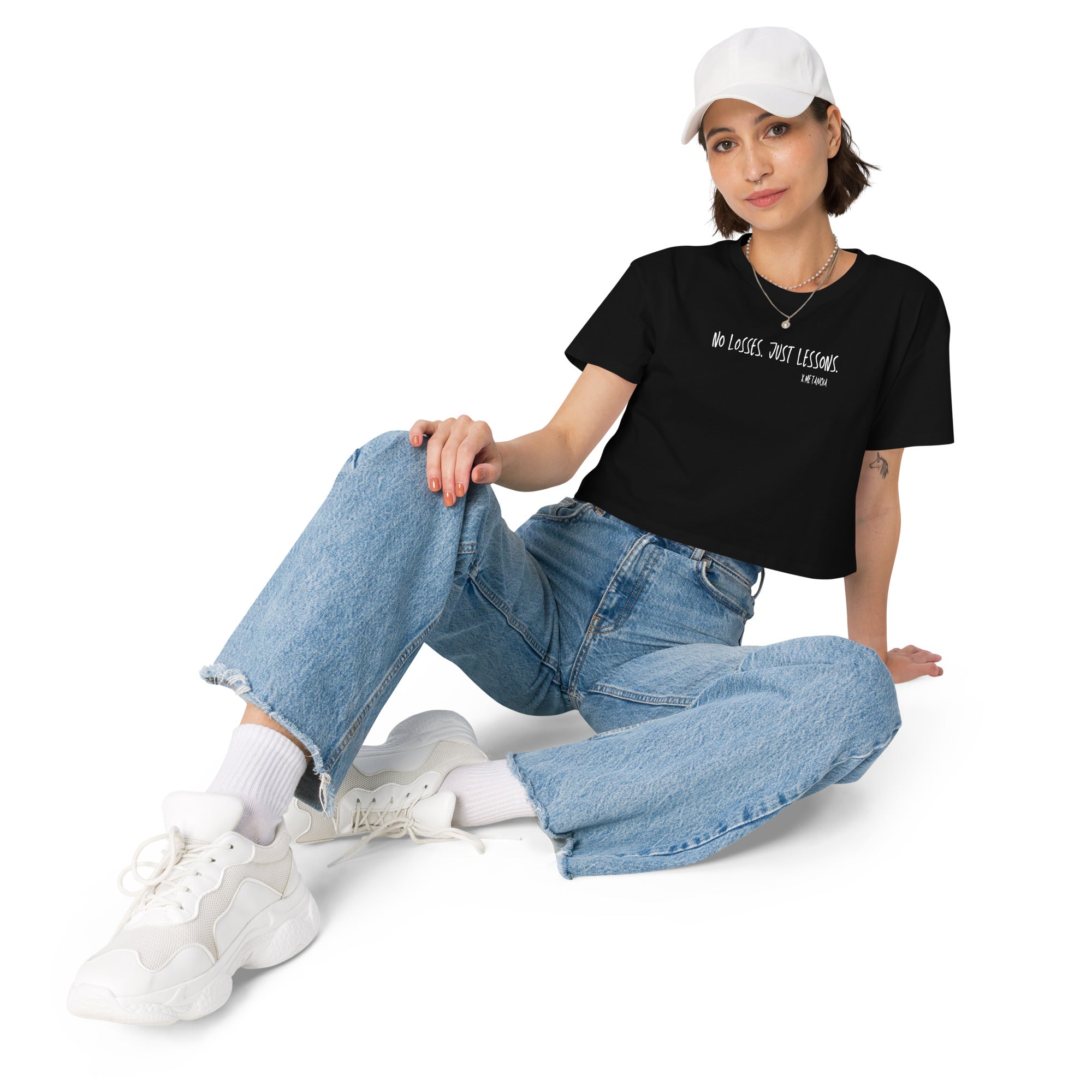 No losses, just lessons Crop Top [2 Colors]